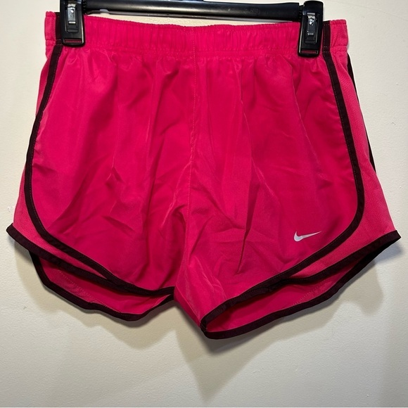 Nike Dri-Fit Pink & Black Stripe Athletic Shorts Size Medium - Picture 1 of 7